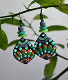 Gypsy Queen - Multicolored Boho Chic lightweight Earrings including Lampwork Beads