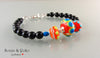 Lampwork Bracelet *Orange/Red with Dots*