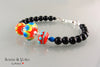 Lampwork Bracelet *Orange/Red with Dots*