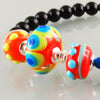 Lampwork Bracelet *Orange/Red with Dots*