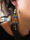 SHAKA ZULU Red ♥ Handmade lightweight copper art Earrings