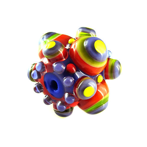 Funky Bubble Dots ♥ 1 Big hole Lampwork Focal bead