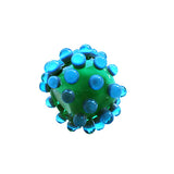 Turquoise Dots ♥ Hancdrafted Lampwork bead, round, big hole bead (1)