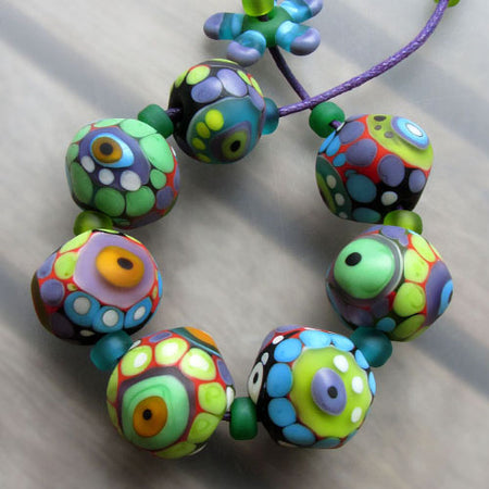 Handmade Lampwork bead set (11)