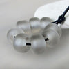 Made to order ♥ 24 handcrafted smokey grey lampwork spacer glass beads ♥