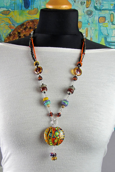 Mother Earth ♥ Lampwork Necklace made by Michou