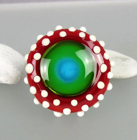 Hip Chic - Lampwork Cabochon - interchangeable jewelry topper
