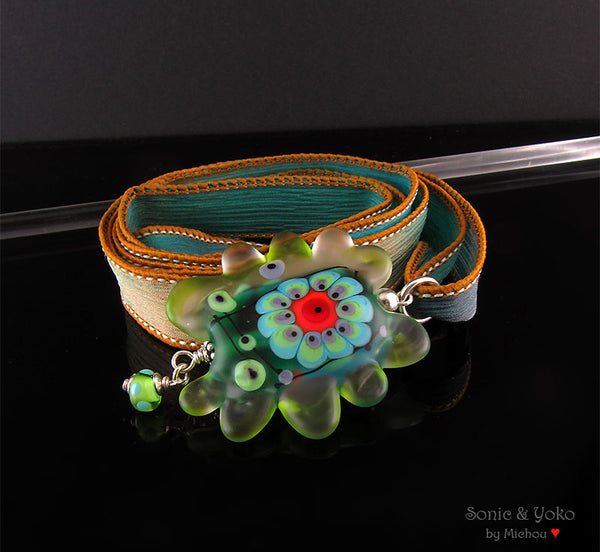 Flower fairy - Lamwork pendant/necklace