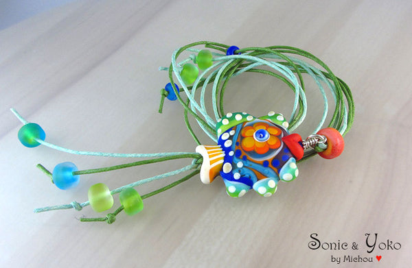 Flower Power - Lampwork Pendant/Necklace